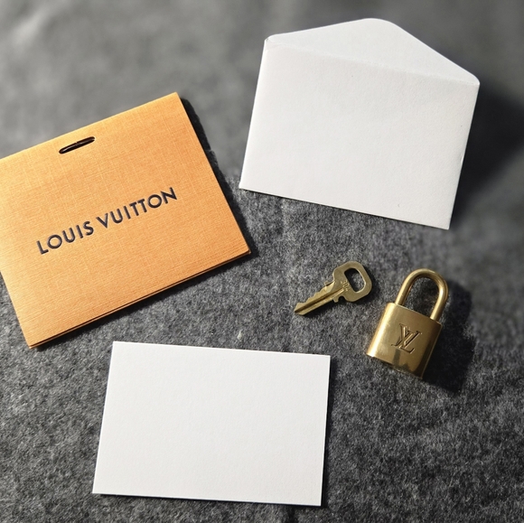#304 Authentic Louis Vuitton lock and key set include LV envelope with card - Picture 3 of 9
